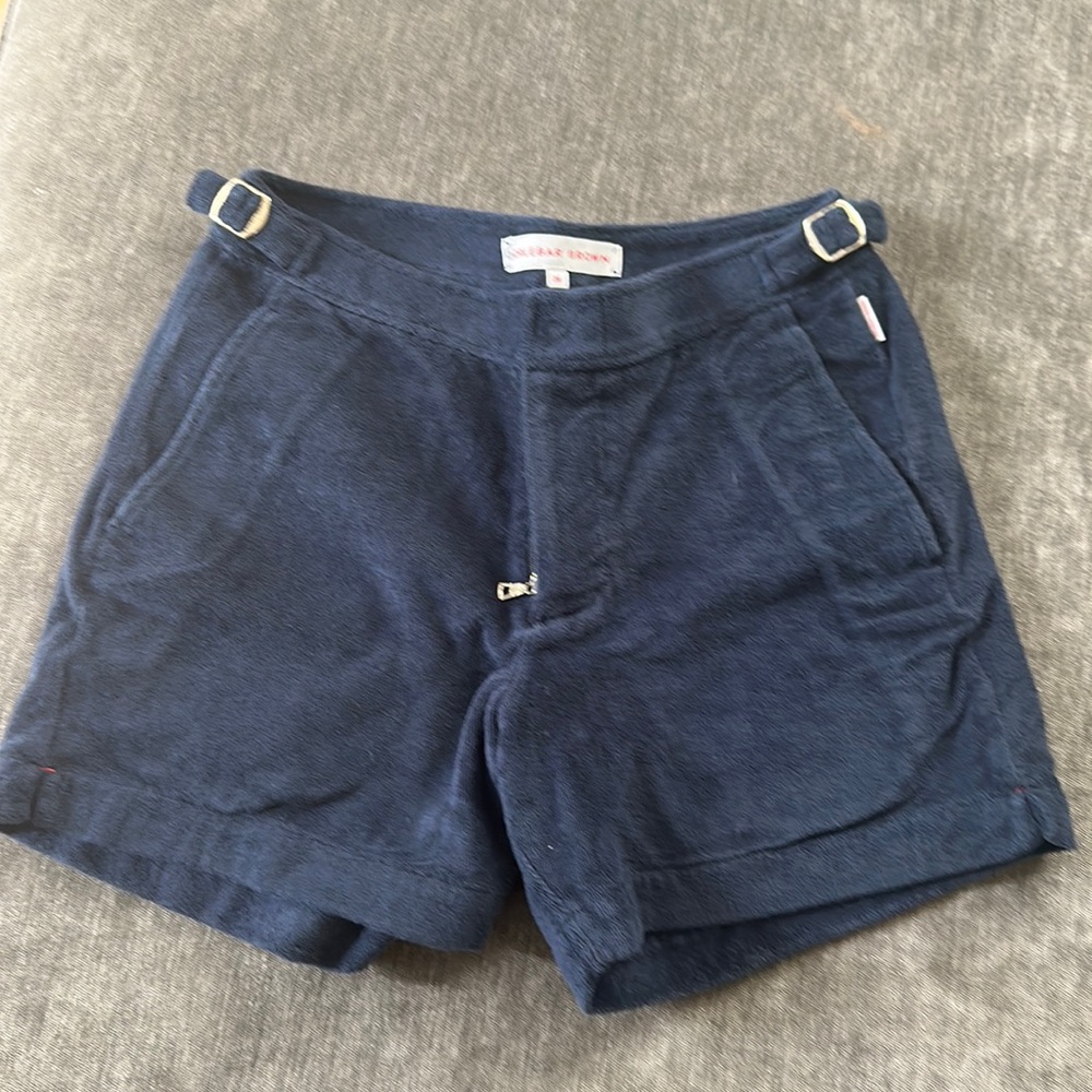Orlebar men navy Terry shorts